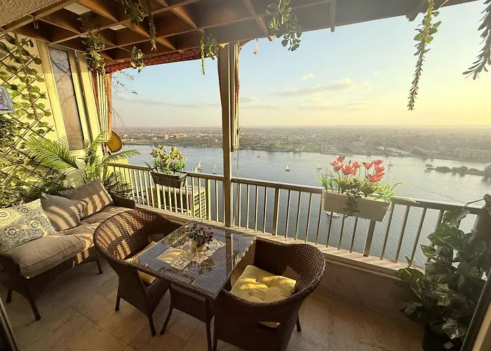 23 Floors Up Breathtaking Nile View 2Br In Maadi